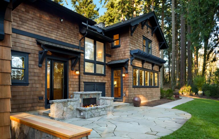 outdoor fireplace